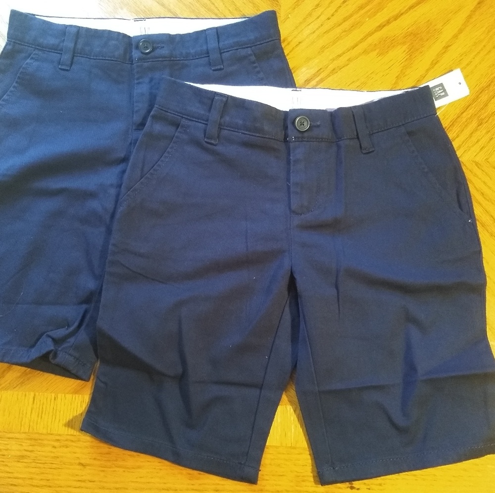 2x KIDS GAP navy Bermuda uniform shorts B3-01&02